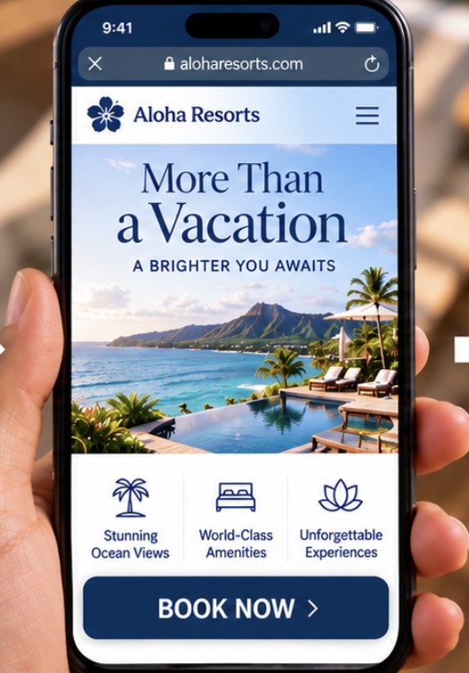 Resort landing page